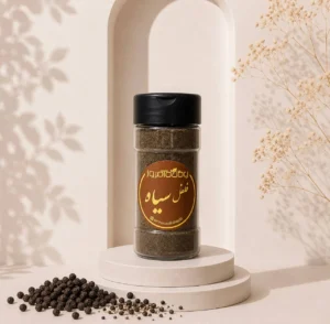 فلفل سیاه خالص و آسیاب شده با عطر و طعم تند برای آشپزی