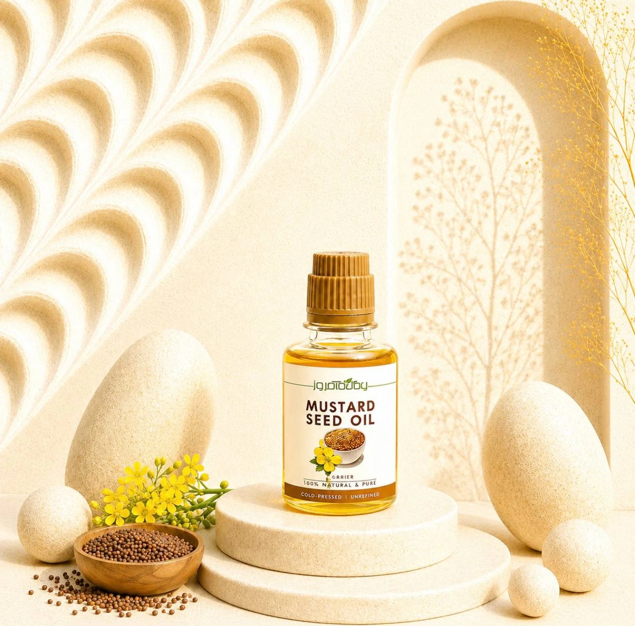 روغن تخم خردل خالص و اصل مناسب مراقبت از مو و پوست