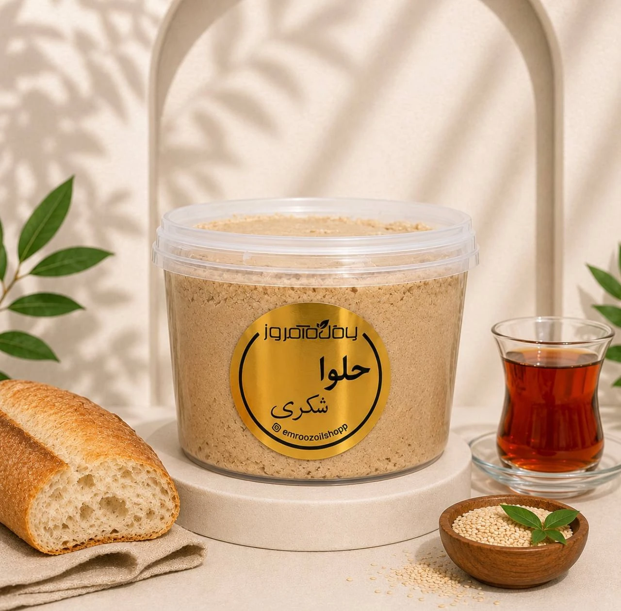 حلوا ارده شکری کنجدی مناسب صبحانه و میان وعده