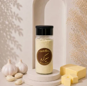 پودر سیر و کره چاشنی معطر برای سیب زمینی، مرغ، پاستا و انواع غذا