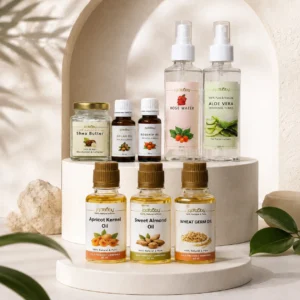 پک رطوبت‌رسان و جوانساز پوست شامل روغن هسته زردآلو، روغن بادام شیرین، شی باتر، روغن آرگان، روغن رزهیپ، روغن جوانه گندم، تونر رزواتر و تونر آلوئه ورا